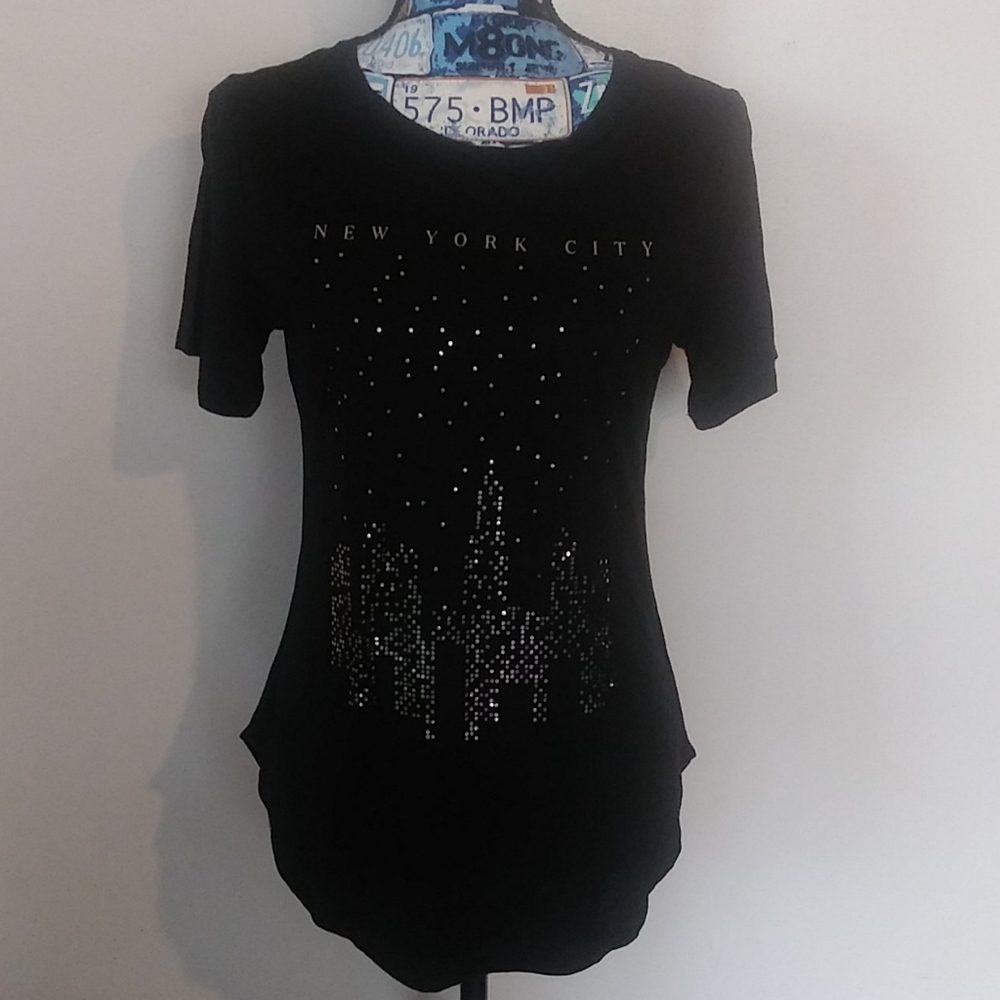 NWT Old Navy embellished New York City shirt Size XS